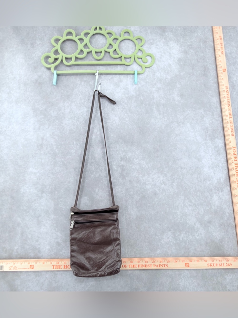 Leather Crossbody Phone Bag In Brown - Unbranded Sunset Leather Co.